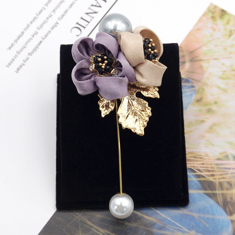 Pearl flower brooch Wedding Gift Business & More