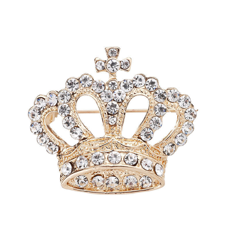 Diamond Crown Brooch Sparkle Elegant Business Gift Weddings & More