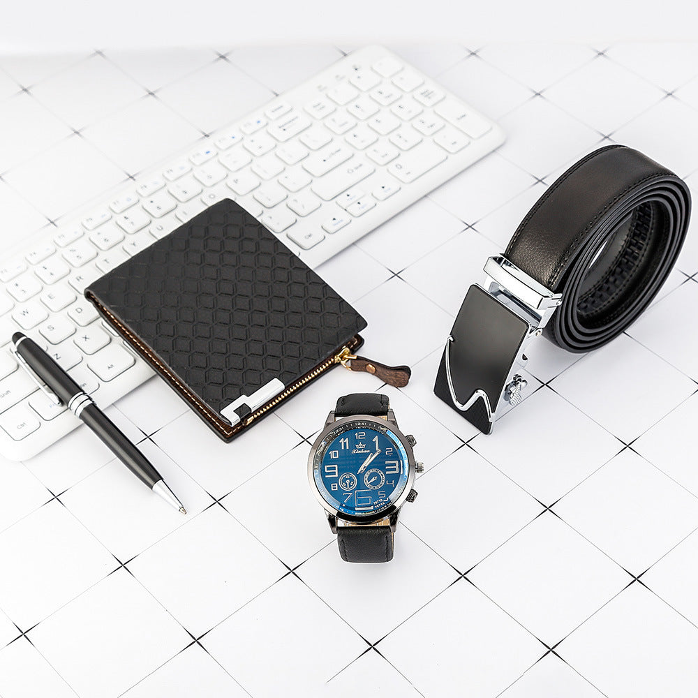 Boutique Gift Set Belt Wallet Quartz Watch Pen