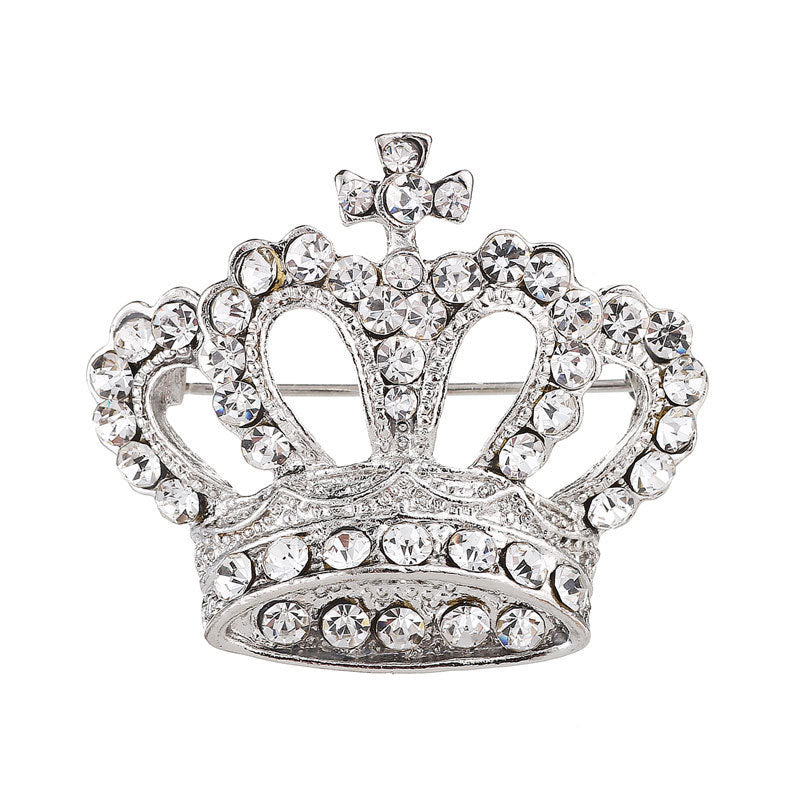 Diamond Crown Brooch Sparkle Elegant Business Gift Weddings & More