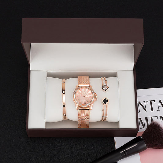 Three-piece watch gift box set