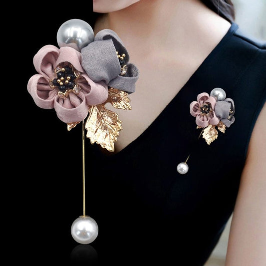Pearl flower brooch Wedding Gift Business & More