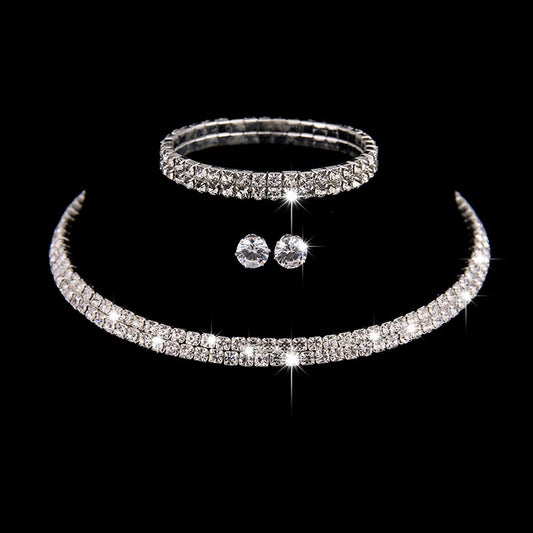 Jewellery bridal three sets wedding accessories Gift Set