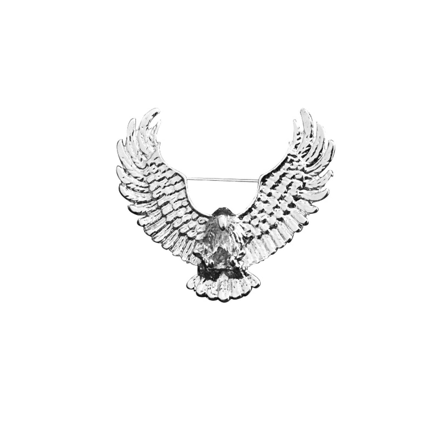 Retro Metal Eagle Brooch Animal Gold Lapel Pin Fashion Suit Shirt Corsage Collar Badge Brooches Jewelry Men Accessories