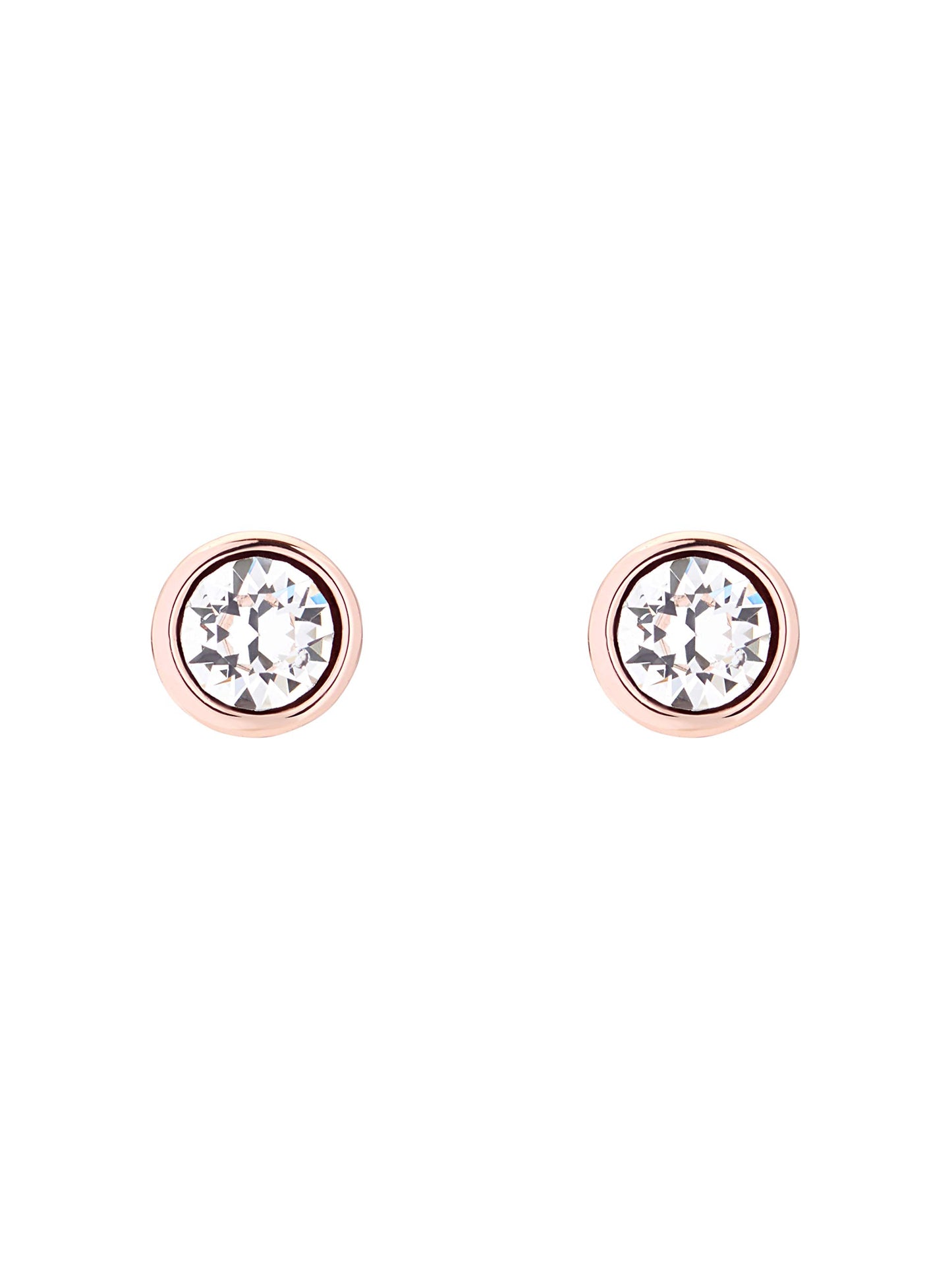 Ted Baker Sinaa Crystal Stud Earrings - Silver or Rose Gold Tone Options