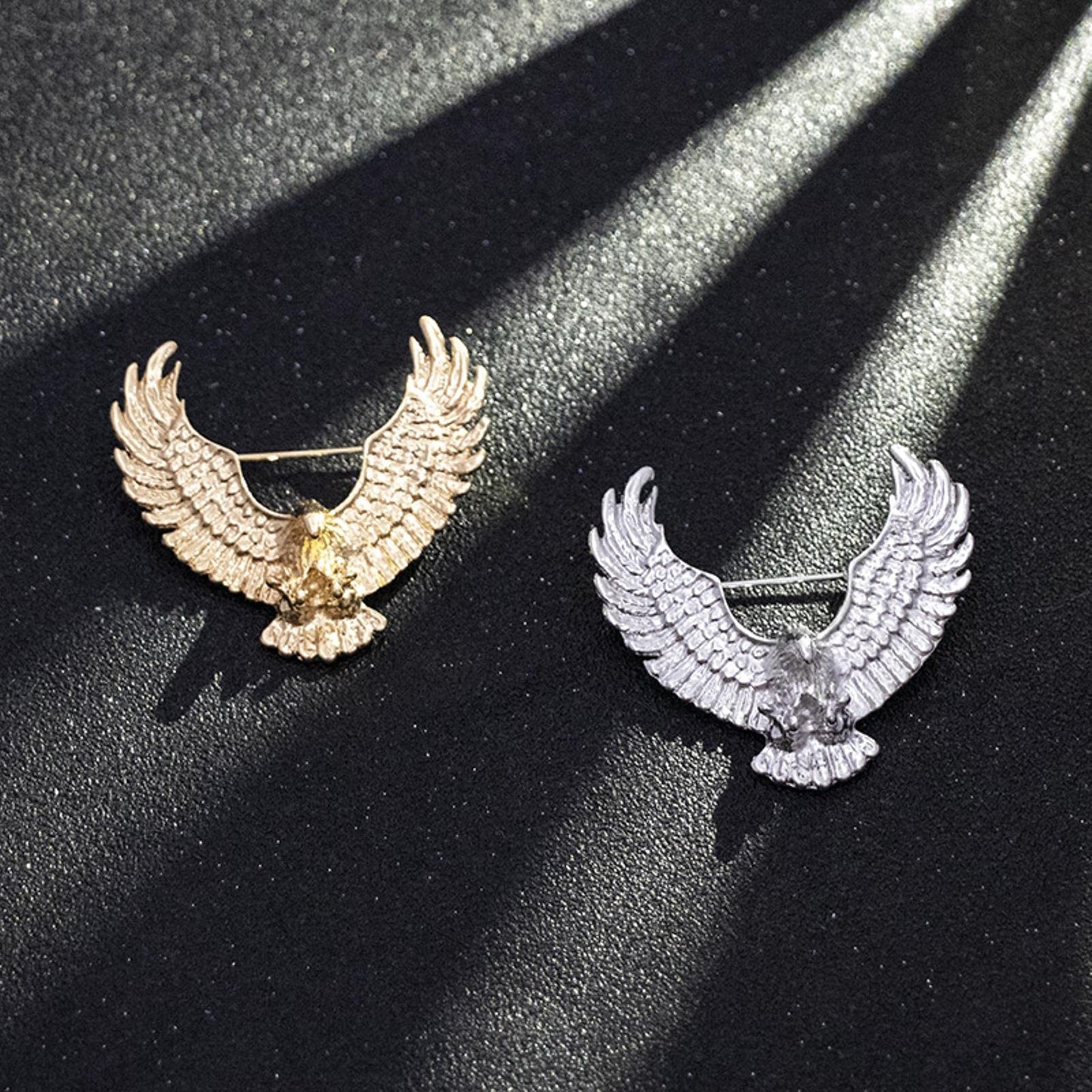 Retro Metal Eagle Brooch Animal Gold Lapel Pin Fashion Suit Shirt Corsage Collar Badge Brooches Jewelry Men Accessories