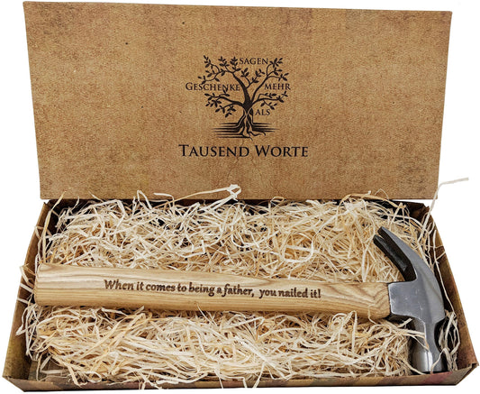 Really Special Present for Dads- Engraved Hammer:"Thank You for Helping me Build My Life." and"When it Comes to Being a Father, You Nailed it!"