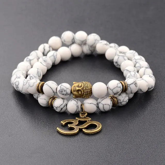 Men Charm Retro Buddha Bead Bracelet