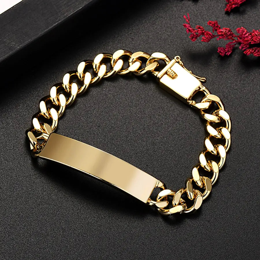 Men 18K Gold Platted Chain Bracelets