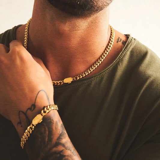 Men Cuban Bracelet Gold