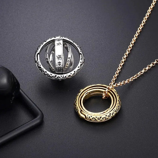 Ladies Astronomical Ball Rings Necklace